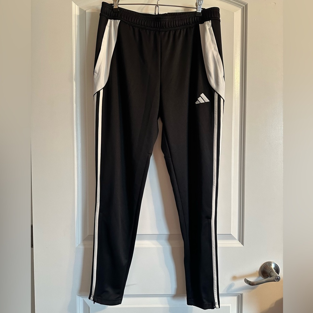 Adidas Women's Black and White Track Pants